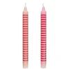 Butlers ART BOUGIE Stabkerze Streifen 2er Set- Kerzen