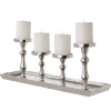 Butlers BANQUET Tablett mit 4 Kerzenhaltern- Tabletts|Servierplatten & Etageren
