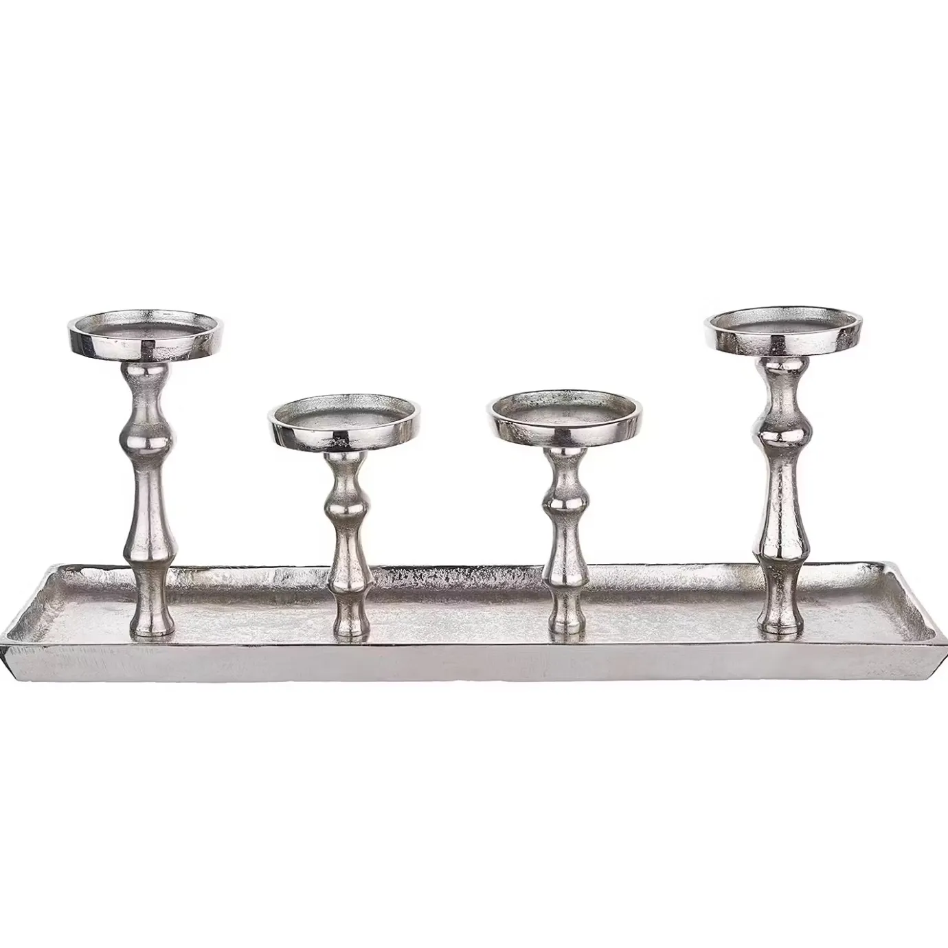 Butlers BANQUET Tablett mit 4 Kerzenhaltern- Tabletts|Servierplatten & Etageren