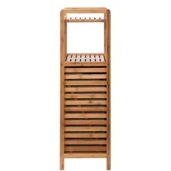 Butlers BIG BAMBOO Regal mit Wäschekorb- Badmöbel|Bad-Accessoires