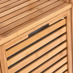 Butlers BIG BAMBOO Regal mit Wäschekorb- Badmöbel|Bad-Accessoires