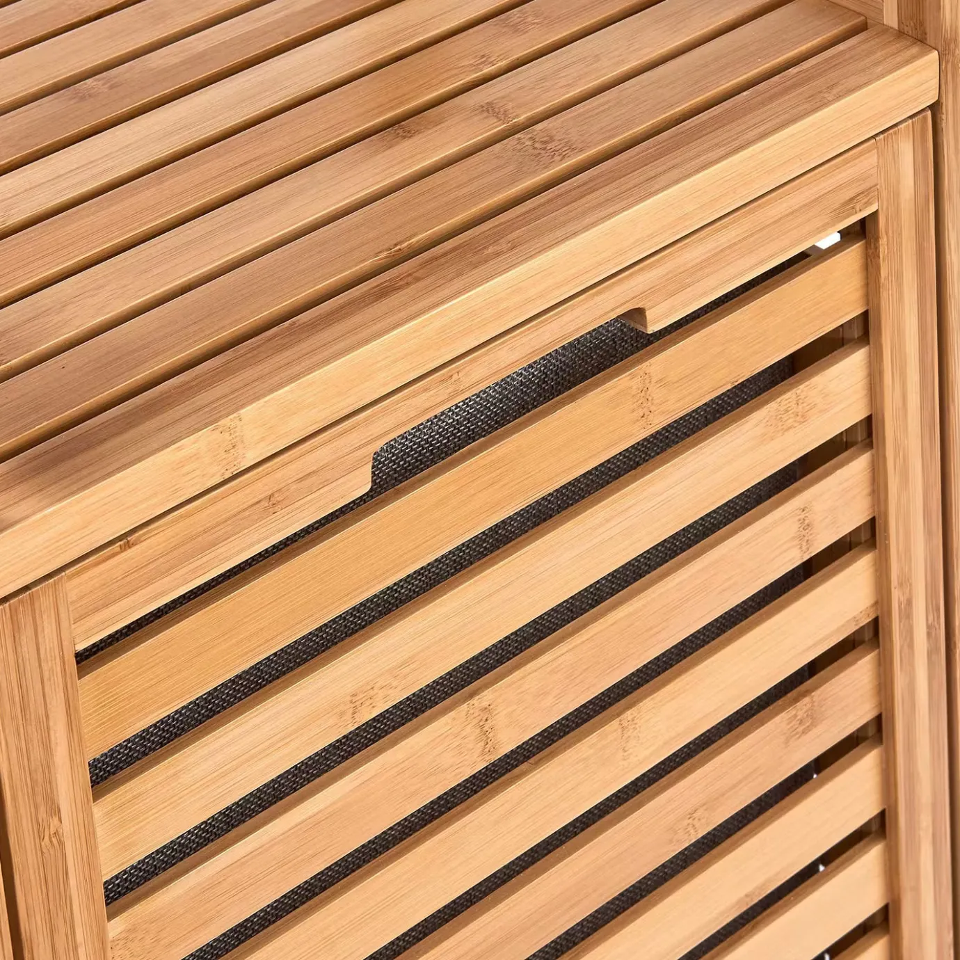 Butlers BIG BAMBOO Regal mit Wäschekorb- Badmöbel|Bad-Accessoires