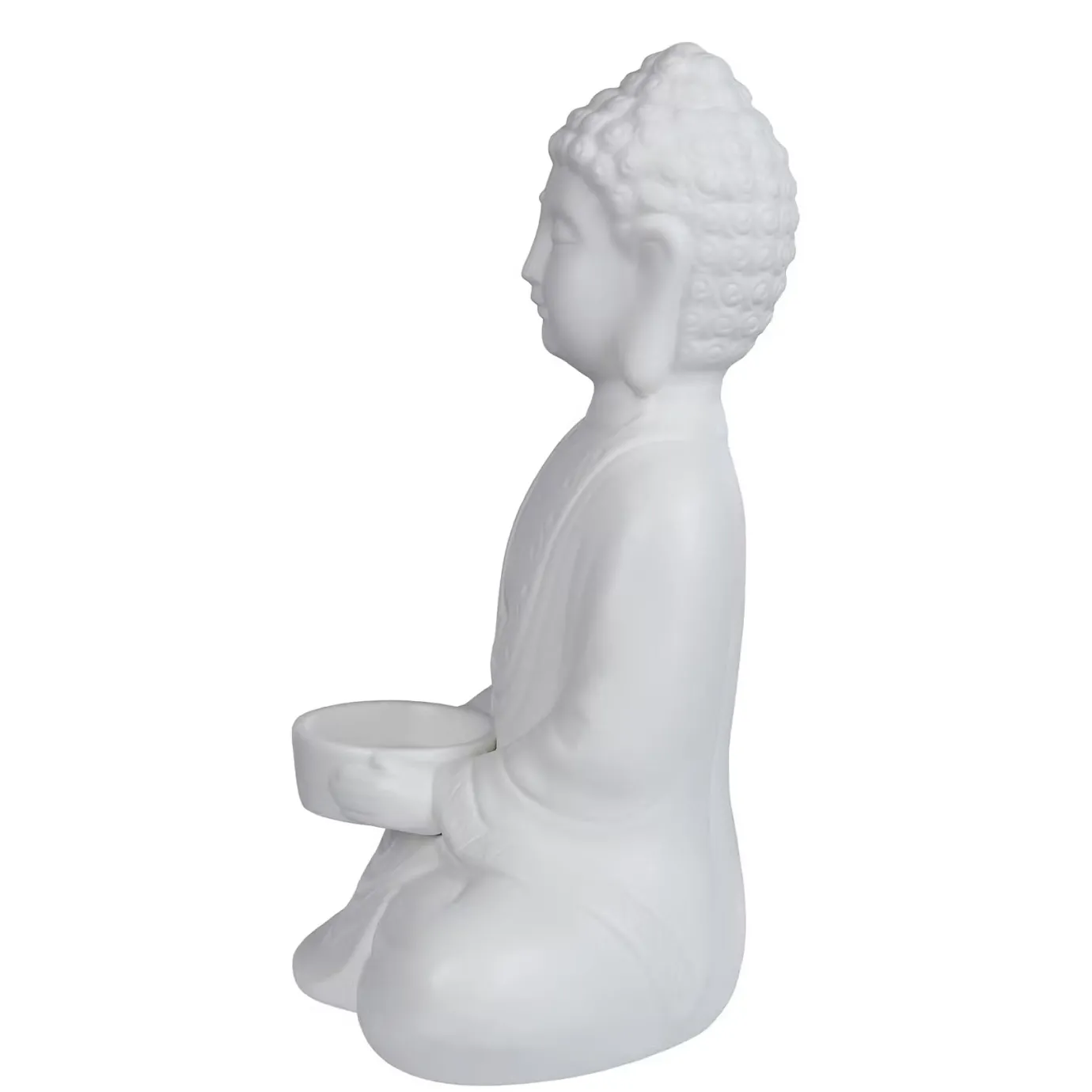 Butlers BUDDHA Deko-Statue mit Kerzenhalter- Teelichthalter|Kerzenhalter & Kerzenständer