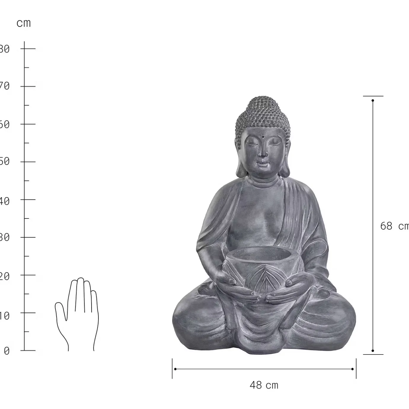 Butlers BUDDHA Kerzenhalter- Kerzenhalter & Kerzenständer