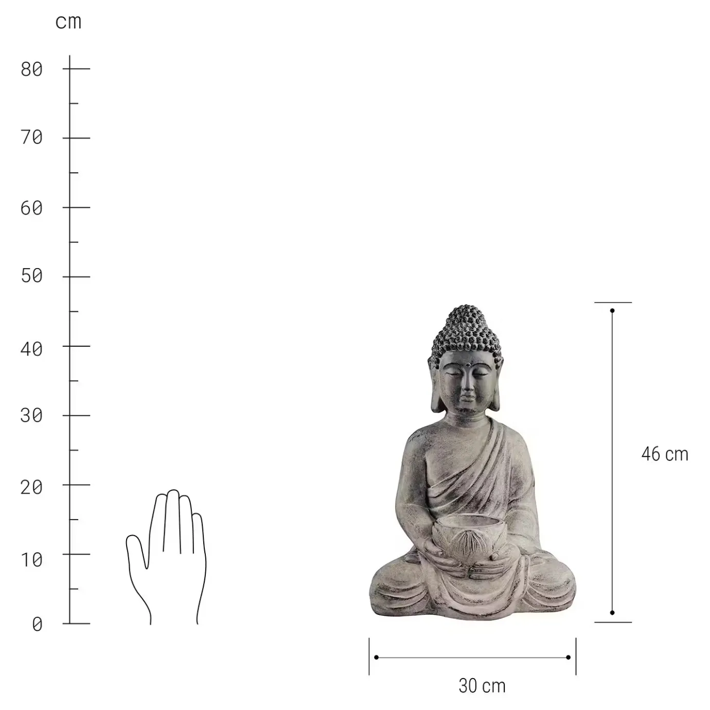 Butlers BUDDHA Kerzenhalter- Kerzenhalter & Kerzenständer