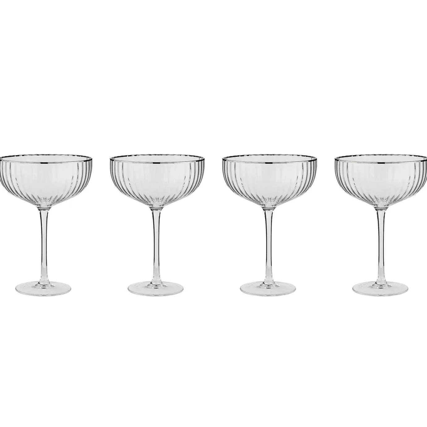 Butlers Champagnerschale CHELSEA 4er-Set- Sektgläser & Champagnergläser