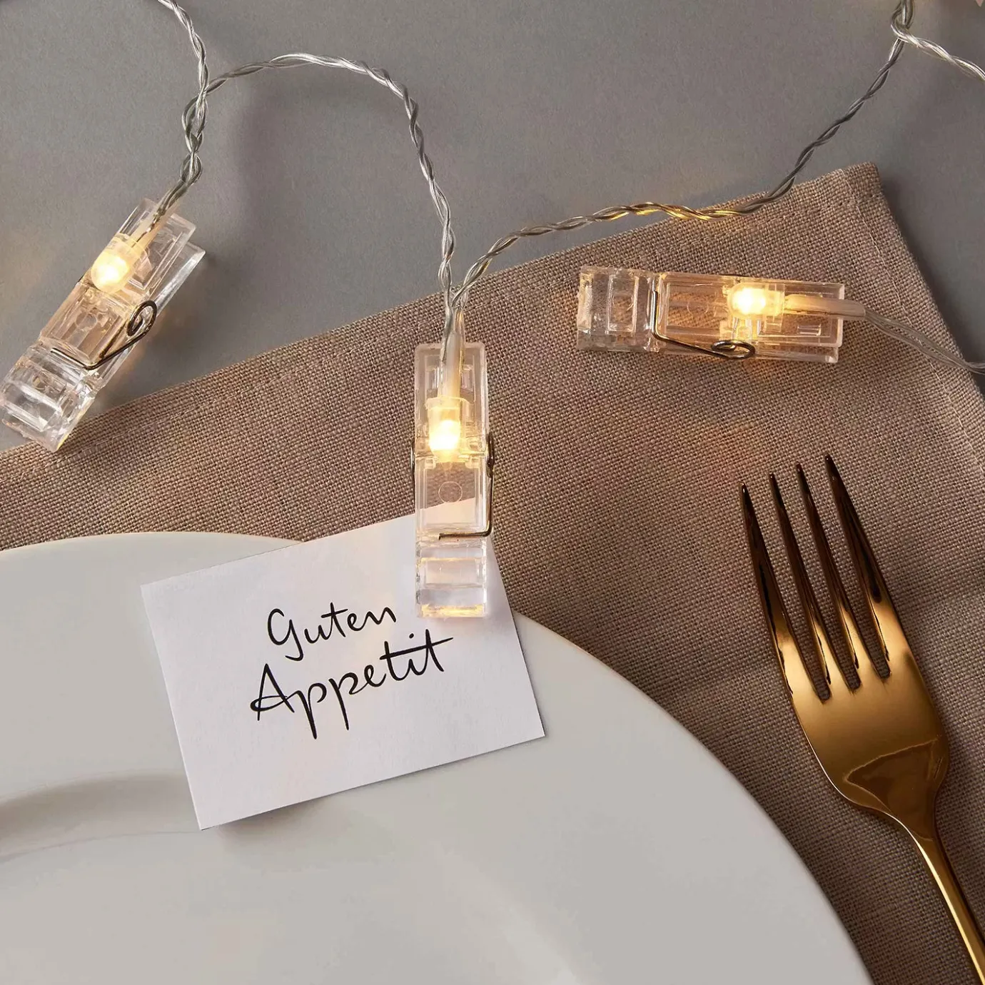 Butlers CLIP ART LED-Lichterkette Klammern- Lichterketten