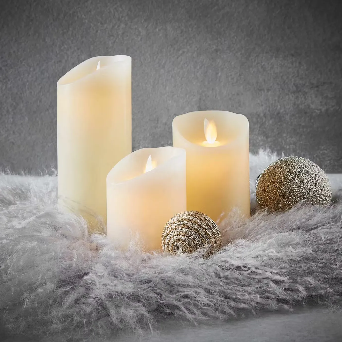 Butlers GLOWING FLAME LED Kerzen-Set 3-tlg.- Kerzen