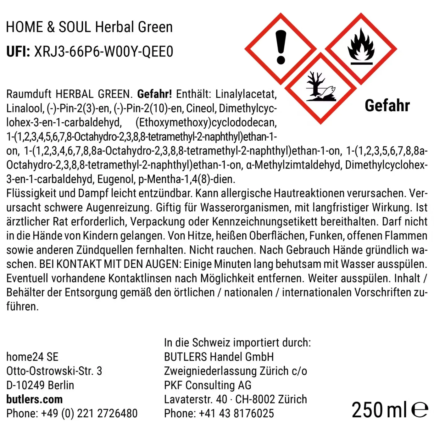 Butlers HOME & SOUL Raumduft X Herbal Green- Raumdüfte|Raumdüfte & Diffuser
