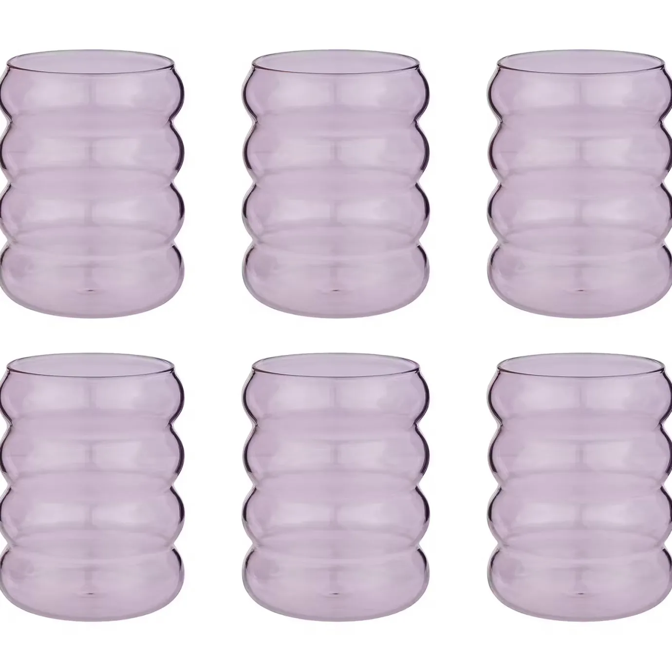 Butlers HOOP Trinkglas 6er-Set- Wassergläser