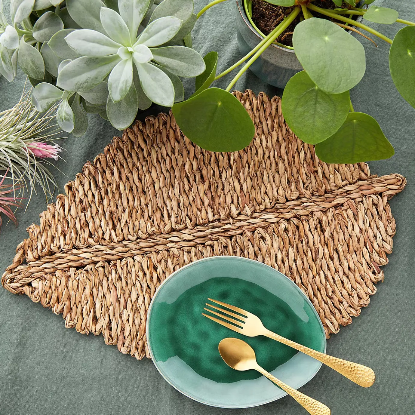 Butlers LEAF Platzset 6er-Set- Tischläufer