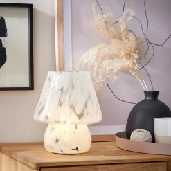 Butlers MISS MARBLE LED-Leuchte- Tischlampen