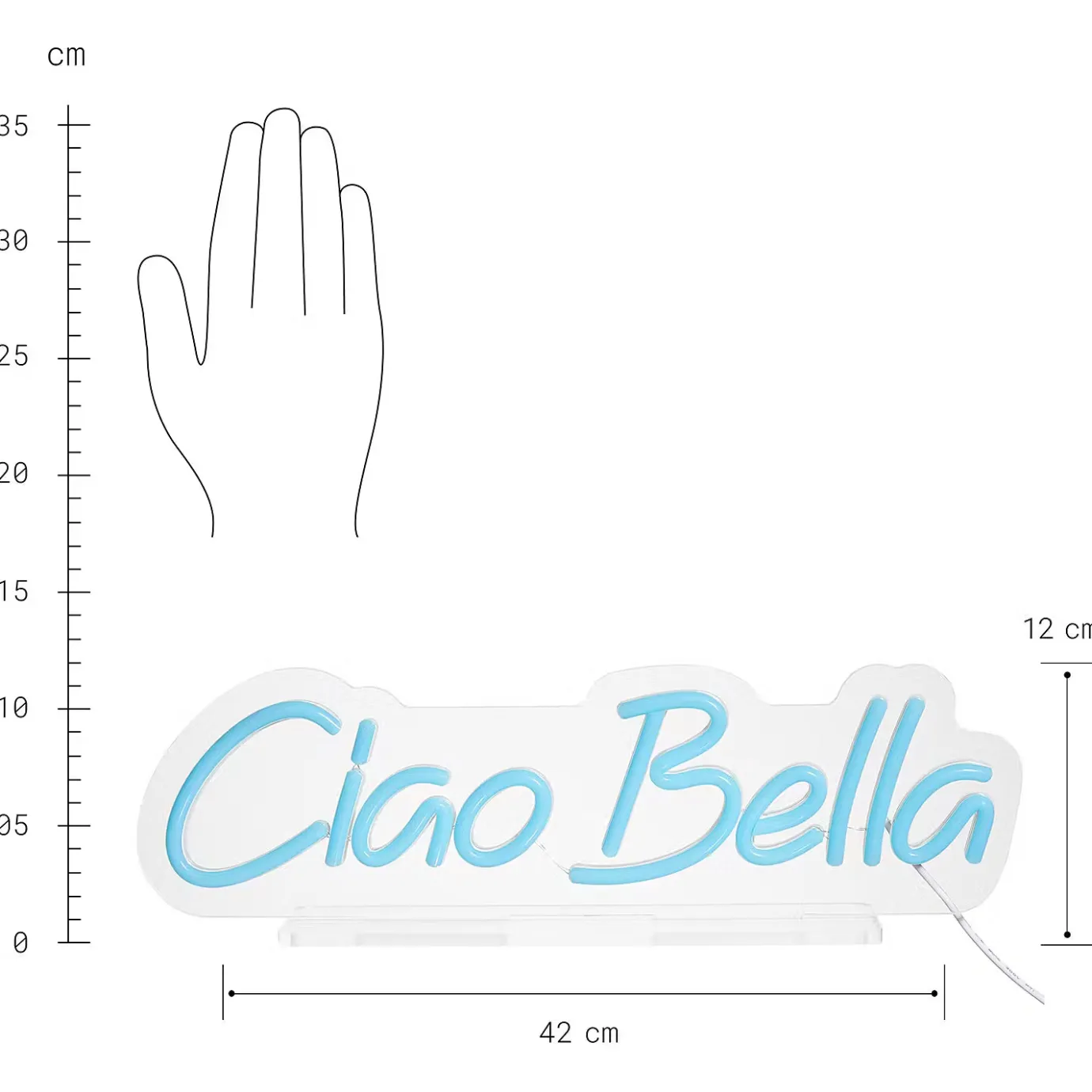 Butlers NEON VIBES LED-Leuchte Ciao Bella- Tischlampen