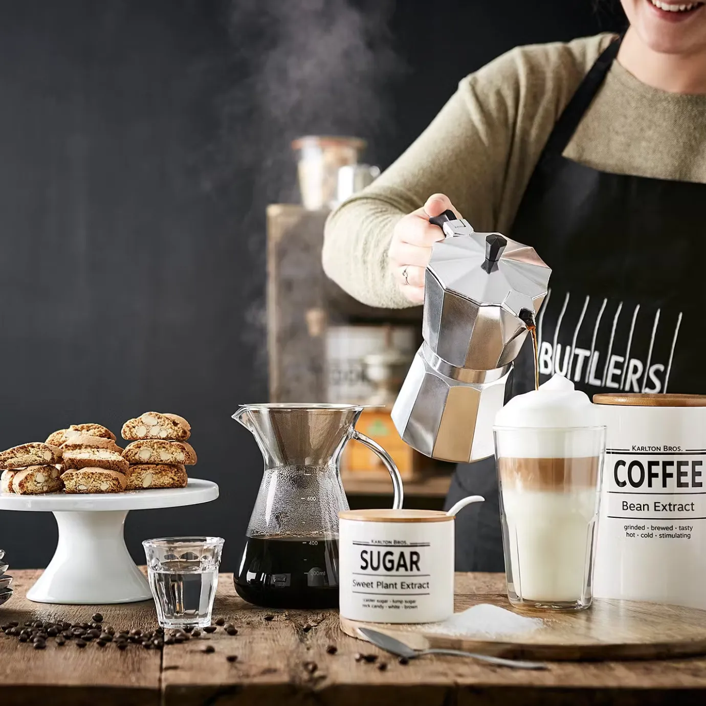 Butlers SLOW COFFEE Tropfkaraffe 4er-Set- Karaffen & Krüge