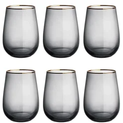 Butlers TOUCH OF GOLD Gläser mit Goldrand 6er-Set- Wassergläser