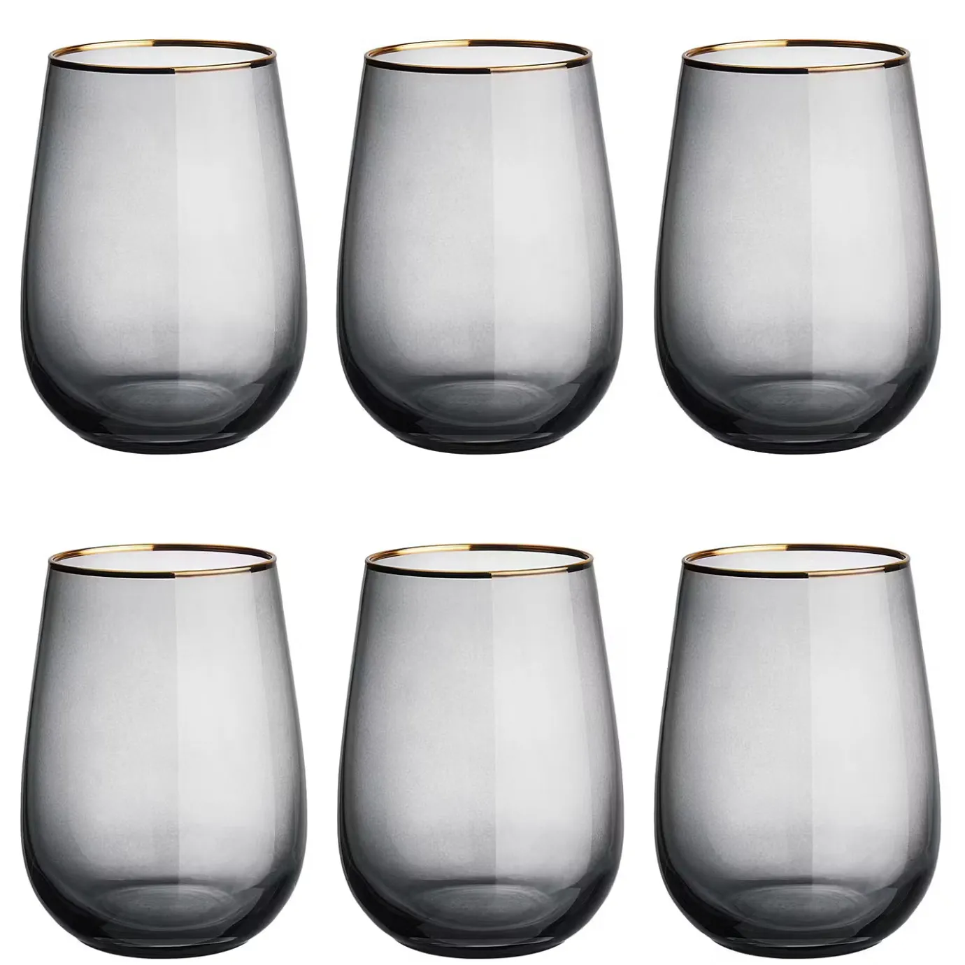 Butlers TOUCH OF GOLD Gläser mit Goldrand 6er-Set- Wassergläser