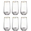 Butlers TOUCH OF GOLD Longdrinkglas 6er-Set- Cocktailgläser