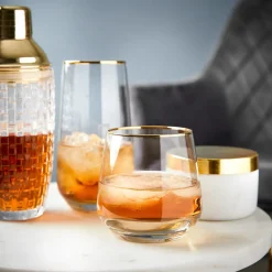 Butlers TOUCH OF GOLD Longdrinkglas 6er-Set- Cocktailgläser