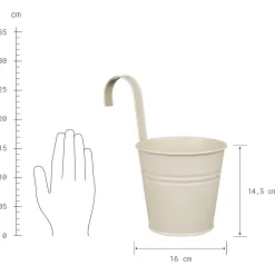 Butlers ZINC Hängetopf 6er-Set- Blumentöpfe & Übertöpfe
